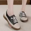 Casual Shoes Fashion Student Korean Version Women Low-Top Flat Sneakers Corium Ladies Non-Slip Wear-resistent stor storlek