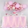 Tischrock 1PC Geburtstag mit LED -Geschlecht Enthüllung Babyparty Tutu Hochzeit Bankett Abend Cocktail Party Dekoration