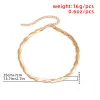 Halsband Punk Twisted Flat Blade Snake Chain Halsband för kvinnor Fashion Gold Color Copper Choker Halsband smycken Charm Tillbehör gåva