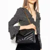 ミラー品質のクロスボディバッグデザイナー女性バッグプロセスデザイナーの女性ハンドバッグ高級ショルダーバッグクロスボディバッグブラックゴールドシルバーチェーン財布ミニウォレットdhgate