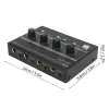 Stativ hörlurarförstärkare 4Kanal Ferroalloy Mono/Stereo Monitor Set AMPI4 (100240V) Laddningsbar hörlurarförstärkare