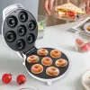 Cihazlar 110/240V Elektrik Donuts Maker 7hole 1200W Elektrik Grill Donut Maker Yapışmaz Mutfak Cihazı E/ABD Fiş Ev Kullanımı