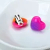 Earrings Non Pierced Women Resin Jewelry Big Heart Clip On Earrings Without Piercing Female Ear Cuff Earring klipsy na uszy