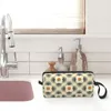 Kosmetikbeutel gestreiftes Blütenblatt Orange Orla Kiely Print Make -up -Tasche für Frauen Reisen Organizer Aufbewahrung Topp Kit Hülle Box