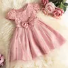 Girl Robes Summer Princess Toddler Kids Girls Girls Tutu Dress Party Wedding 1 à 5 ans Anniversaire pour Pearl Bow Costumes Lace Robe