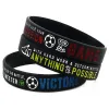 Armbänder 300pcs Fußball -Motivationsgelände Silikonarmbänder