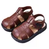 Sandalen Sommerbaby Schuhe Neu geschlossener Toe Kleinkind Junge Sandalen Weiche Sohle Nicht-Schlupf Erst Wanderer Säuglingsfarbhoch