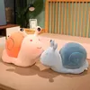 2030cm Cartoon Slakken pluche speelgoed Mooie dierenkussen Gevulde zachte kawaii Slakpoppen Sofa kussen schattig verjaardagscadeau voor meisjes 240420