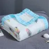 Conjuntos 4 camadas Bamboo Cotton Blanket Baby Muslin Swaddle Kids Banho Toalha Infantil Bedding para recém