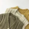 Coats 2022 Wool Baby Vesten Zacht gebreide trui Kids Vest voor jongens Cardigan herfst lente kinderen meisjesjas