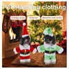 Dog Apparel Pet Christmas Clothes Santa Claus Hat Fashion Funny Standing Costume