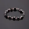 Strands Black Obsidian Natural Magnet Bracelets Fat Relief Promote Blood Circulation Anti Anxiety Weight Loss Bracelet Women Men Jewelry