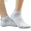 Men's Socks Mens short socks 5 pairs gift 100 thick cotton no display breathable shock-absorbing sports socks running yq240423