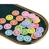 Ciondoli 100pcs 14mm/20mm Mixcolor Sorrisi pendenti arcilici per braccialetti fatti a mano Collana Gioielli fai -da -te in orecchini