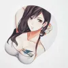 Mouse Pads Wrist Rests Tifa Sexy Breast Boob Oppai Mouse Pad Y240423