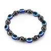 Bracelets New Arrival Turkish Evil Eyes Bracelet Hematite Stone Therapy Health Care Magnetic Bangle Yoga Bracelets for Women Men Jewelry