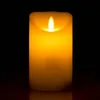 15cmH Flickering Flameless Pillar LED Candle Lights Remote controlled Timer moving wick melted edge Wedding Xmas Party-Amber 240417