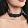 Halskette neu in trendy y2k Jeans Leder Halskette für Frauen Punk Nische Design Retro Choker Cosplay Party Schmuckzubehör Geschenke