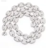 Hip-Pop Youth Force Jewelry 22K White Chunky Gold Cuban Chain Halsband