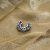 Ohrringe Punk Metall Zirkon Ohr -Ohr -Ohrklammel für Frauen Keine durchbohrten C -Form Geometrische Ohrhörer -Ohr -Wrap -Ohrhörungsklammern Hochzeit Schmuck Schmuck