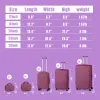 Sets 5PCS Luggage Set with Spinner Wheel ABS+PC Suitcase Set Silent Spinner Wheel Family Travel Luggage Set