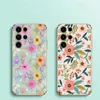 Case di telefoni cellulari Custodia fiore per Galaxy S23 Ultra S22 S21 Plus S20 Fe S10 Nota 10 8 9 Copertina di shock morbida a placcatura di lusso in silicone