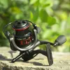 Accessoires Linnhue Fishing Reel Lure 1000 2000 3000 Spinning Reel Dubbele grip Diepe ondiepe Spool Carp Fishing Reel Fishing met balansstang