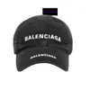 新しいファッションスポーツ野球キャップヒップホップフェイスストラップバックゴルフキャップblnciagaユニセックスダブルレターロゴ刺繍ブラックダック舌帽子帽子