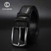 Ceintures de chaîne de taille Nouvelle mode masculine ceinture en cuir authentique ceinture deigner pour homme épingle boucle avec bracelet en cuir robe de commerce masculine HQ091 Y240422