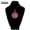 Collane Collana intagliata in giada collana pendente naturale rodonite jasper perle in pietra fascino della moda gioielli amulet regali per donne uomini bh630