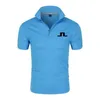 J Lindeberg Golf T-Shirt Męskie ubranie golfowe Summer Wygodne oddychanie szybkie koszulki z krótkim rękawem Men Polo Luksusowa koszulka 240423