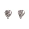 Brincos Grace Jun Rhinestone Crystal Heart Crown Clipe Geométrico em Brincos Sem perfuração para Gril Kids Fashion Fautiful Ear Clip No Allergy