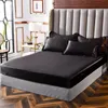 Zamontowany arkusz High-end Satyn Mattress Cover Solid Kolor Luksusowe elastyczne łóżko z łóżka podwójna rozmiar rozmiaru 240407