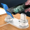 Chargers Wireless Charger 6 in 1 Qi Fast Charging Station per iPhone 13 12 Pro Max Apple Iwatch SE 6 5 4 3 2 AirPods Pro Samsung Galaxy Galaxy