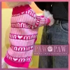 Pullover Pawpaw Luxus Haustier Kleidung Welpe Kleidung süßer rosa Pullover pommerianischer Teddy Bear Schnauzer Katze Kleidung Haustier Herbst Winter Mode