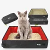 Scatole vassoio pieghevole gatto cucciolo di gatto vasino impermeabile per gatto pieghevole lettiera box portavita da viaggio da viaggio in pet box box wilet per cani