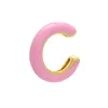 Earrings ZHUKOU 1 piece C shape Enamel Ear cuffs for women/men 2020 NEW popular Clipon earrings fake piercing earring Jewelry VE273