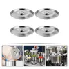 Mugs 2 Pcs Stainless Steel Taste Cup Lid Seasoning Pot Oil Covers Universal Pan Metal Lids Cooker Reusable Bowl Cooking