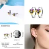 Earrings 2023 Hot Sale Women Hoop Earring 925 Silver Colorful Stars Earrings For Women's Wedding Engagement Girlfriend Wife Birthday Gift