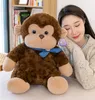 Övergångsgränsen Little Monkey Doll Cute Building Block Monkey Plush Toy Slitte Gorilla Doll Grab Machine Partiage