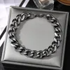 IPARAM Stainless Steel Will Not Fade Bracelet for Women Cuban Chain Bracelets Men Classic Punk Heavy Male Fashion Jewelry 240417