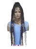 36 inch synthetic wig woven box with knotless braids and long hair