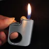 Butane påfyllningsbar metall lättare mini kreativ ringformad lättare fingerring malande hjul rökningstillbehör gåva