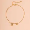 Strands New Punk 26 Alphabet With Heart Pendant Summer Beach Bracelet Accessories Best Gift For Women Wholesale B018