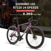 Bikes SAVA R16-7120 Road Bike 24-Speed Carbon Fiber road bike Carbon Fiber Handlebars+Wheels With SHIMAN0 105 R7120 Racing Bike Y240423