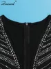 Znaiml Luxury Sequin Rhinestone Rompers Womens Long Sleeve Black Short Jumpsuit Overall Night Club Födelsedagsutflykter 240409