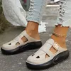 Sukienka buty 2024 Kapcie Baotou grube podeszwy moda otwarty kolor kolorów sandały plażowe Sandały Summer
