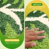 Mattor Green Leaf Mat Non-Slip Banana Shaped Badrum Ultra-Absorbent Matta Soft Microfiber Door Machine