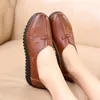 Casual Shoes Mom's For Women Soft Sole Women's Genuine Leather Slip On Female Flats Ladies Moccasins Driving Shoe