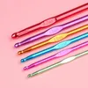 8st Metal Handle Crochet Hook Colorful Aluminium Stick Needles Single Head Garn Crafts Diy Apparel 240411